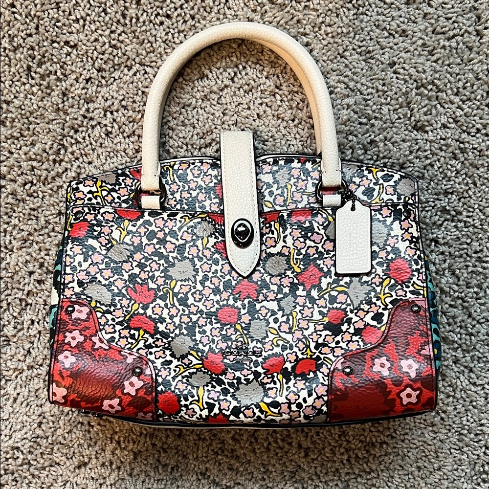 Coach Floral Print Handbag